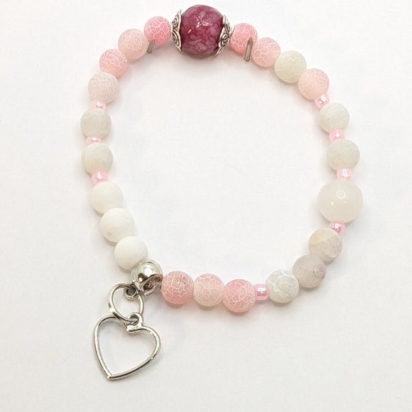 Jade, Moonstone and Agate bracelet - Picture 4 of 5